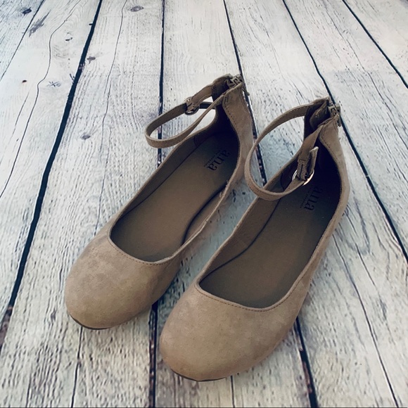a.n.a Shoes - A.n.a | Duke Gray Suede Ankle Ballet Shoes